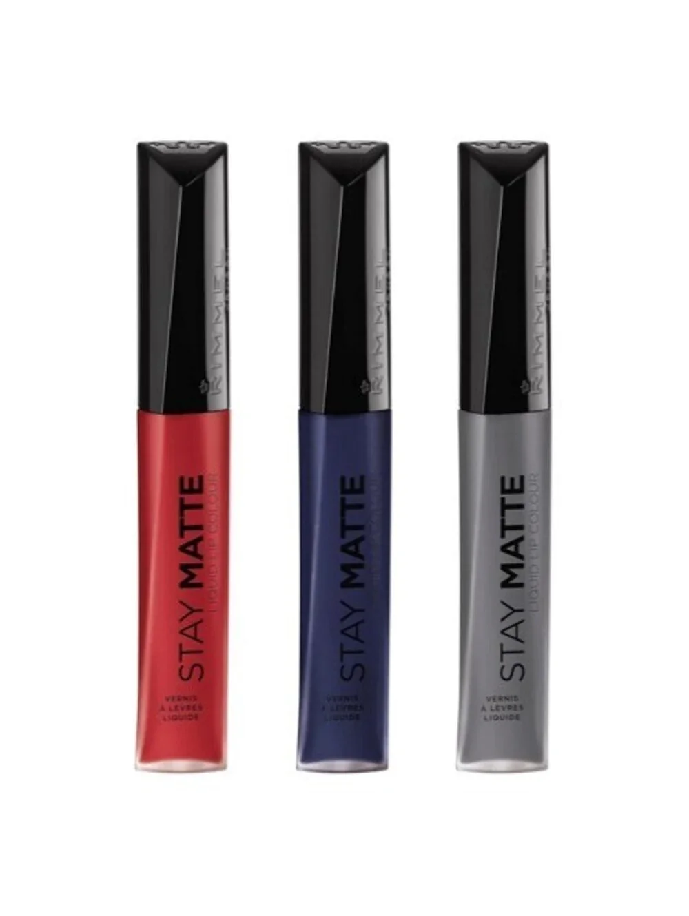 Lot of 3: NEW Rimmel Stay Matte Lip Gloss Firestarter Blue Iris Shadow (Sealed)